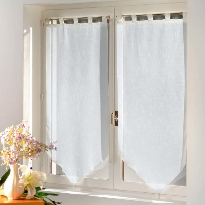 PAIRE POMPON PASSANTS 2X45X160CM LUMINEA BLANC