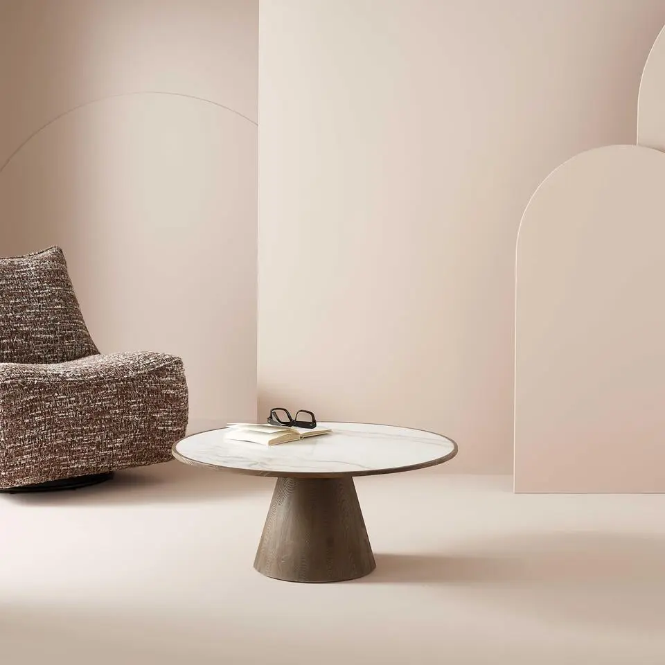 CALICOSY - Salontafel MAFRA - Licht hout - 35x80x80 cm