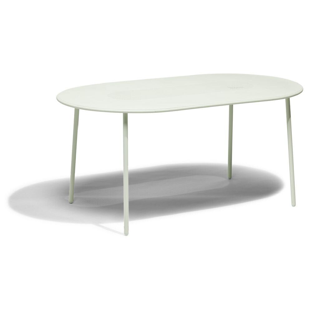 Table de jardin Faro métal vert 6 personnes 160x90xH.74cm