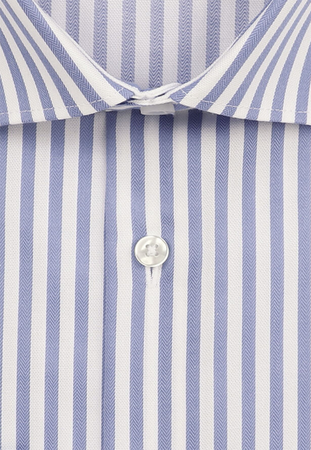 Seidensticker Business Shirt Regular Long sleeve Kent-Collar Stripes Blue
