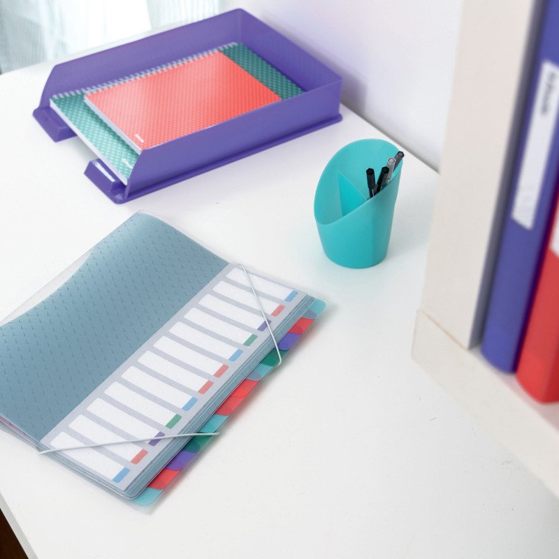 Trieur plastique ESSELTE Colour Breeze 6 divisions - A4