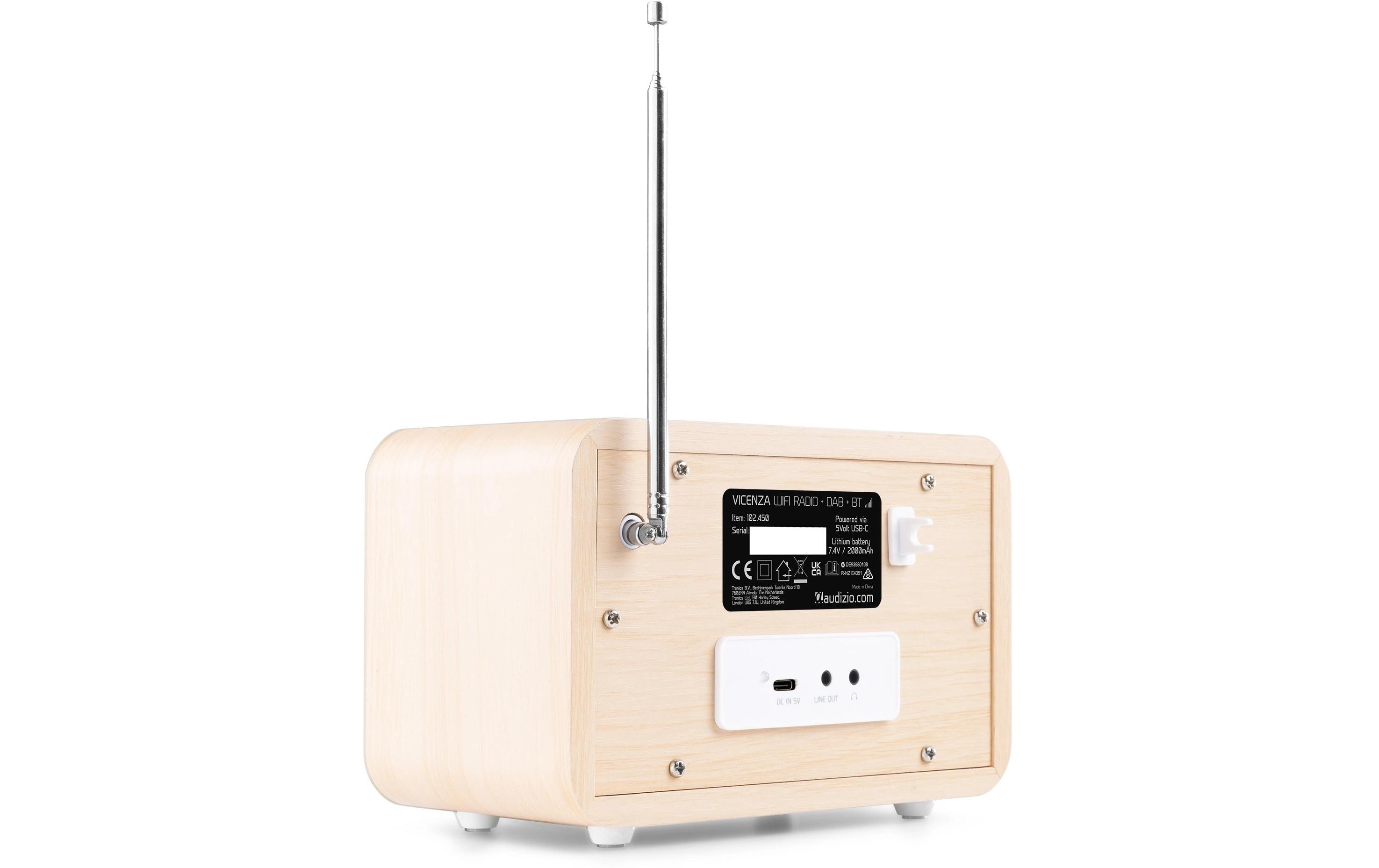 DAB+ Radio Vicenza Weiss<br>DAB+ Radio mit Akku, Internet Radio und Bluetooth