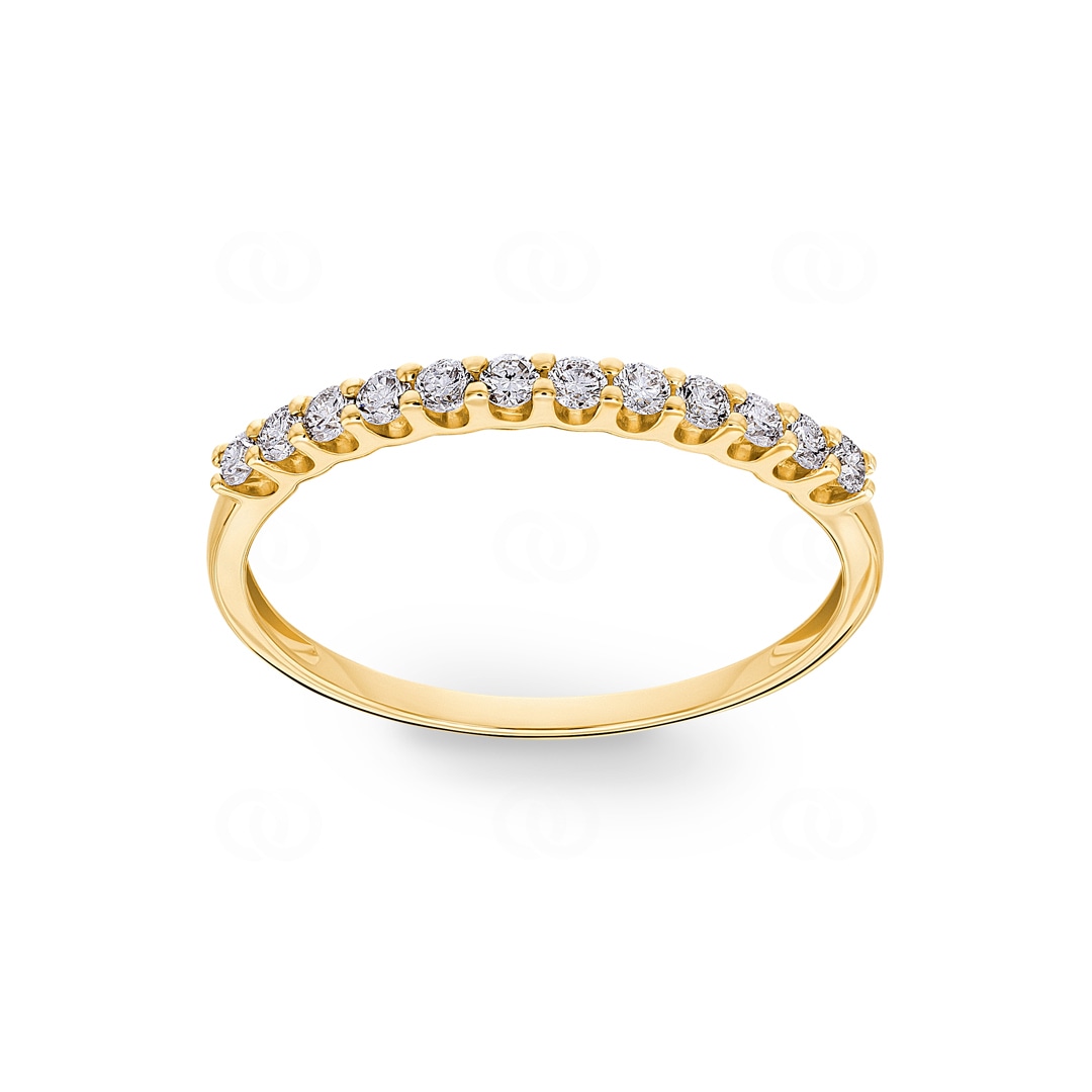 Damenring 750/18 K Gelbgold mit Diamanten 0.25 ct H/si