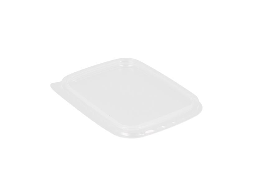 Deksels PP rechthoekig 108mm transparant (tbv zwarte bakjes)