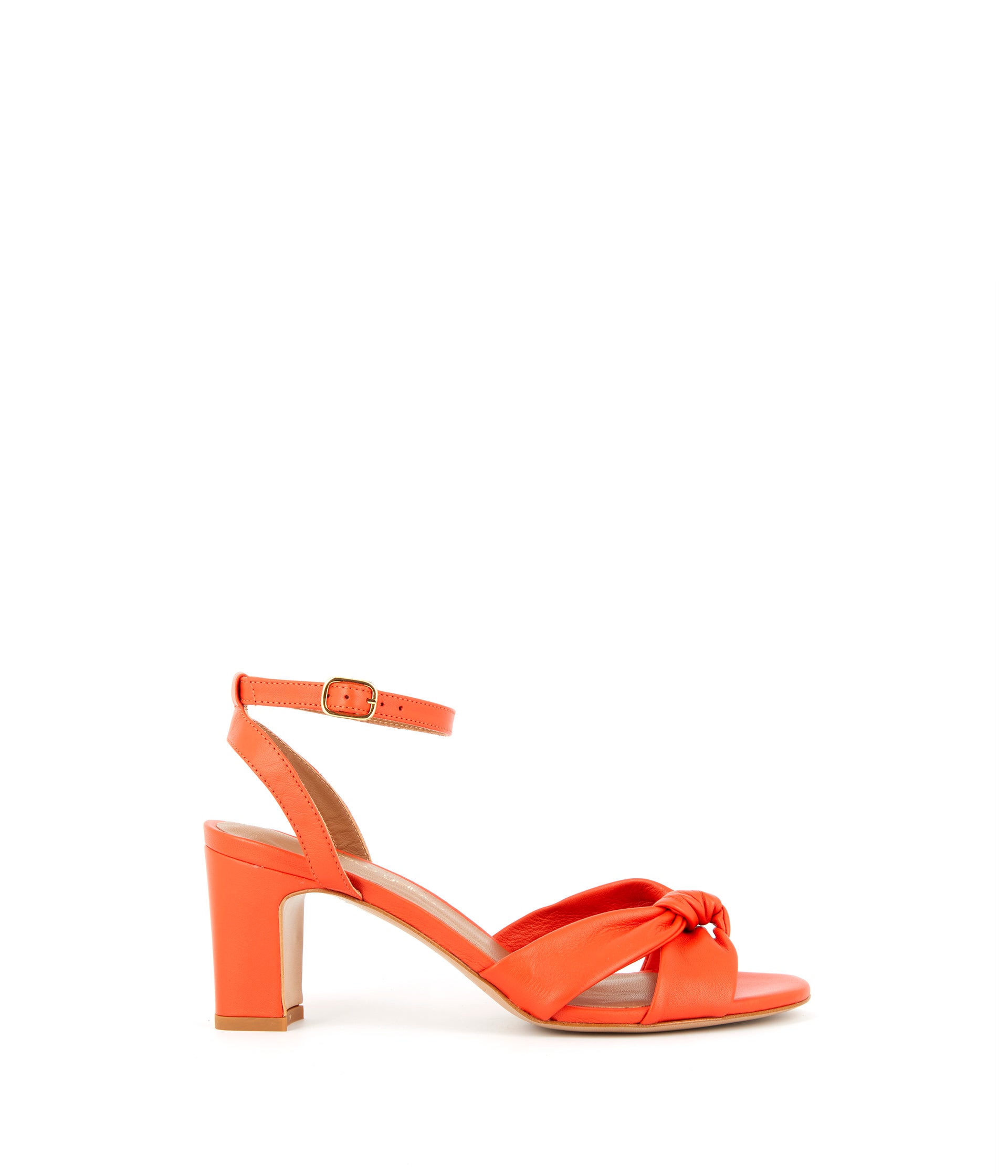 Sandales cuir orange Ivana