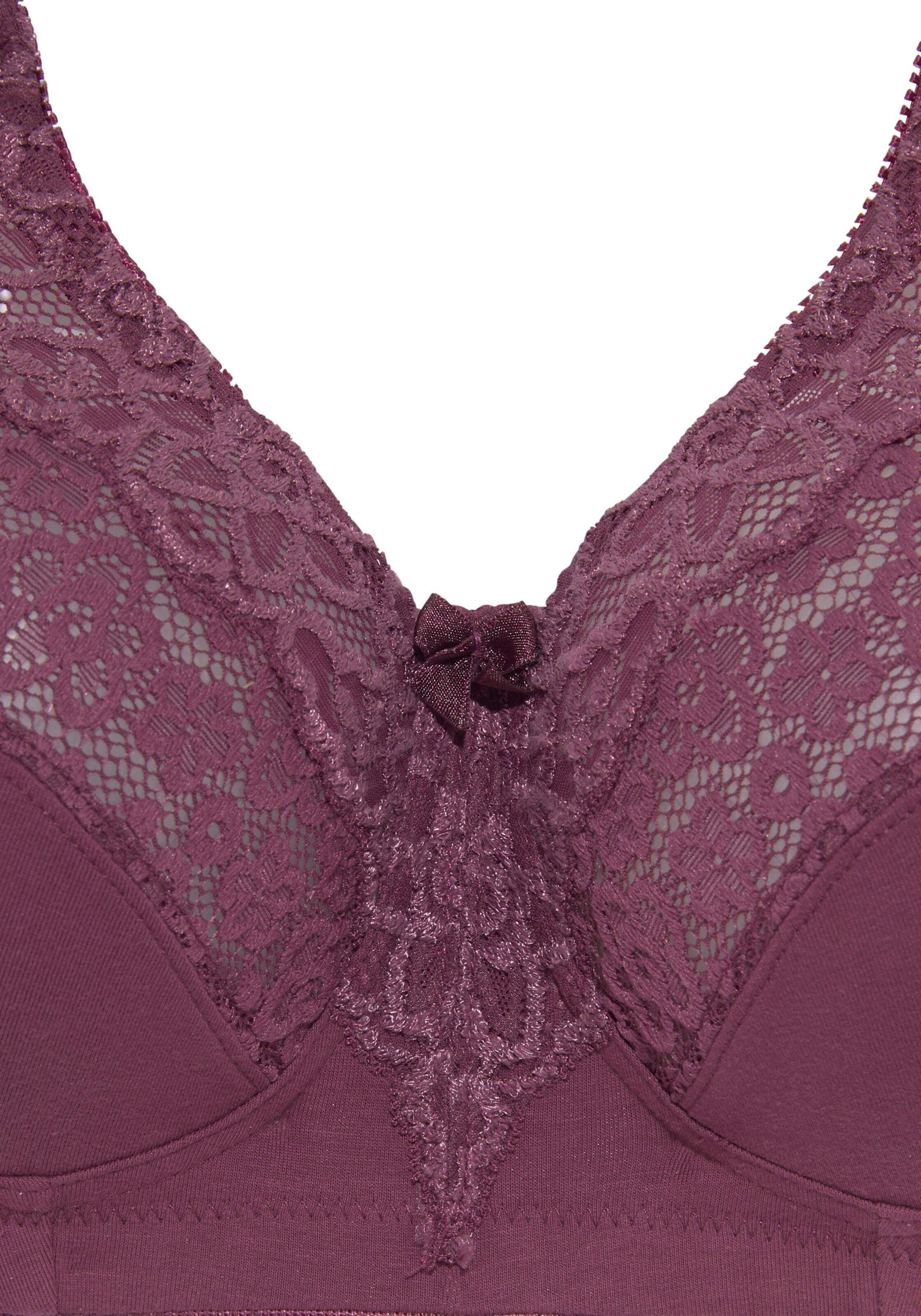 petite fleur Entlastungs-BH in burgund+weiß