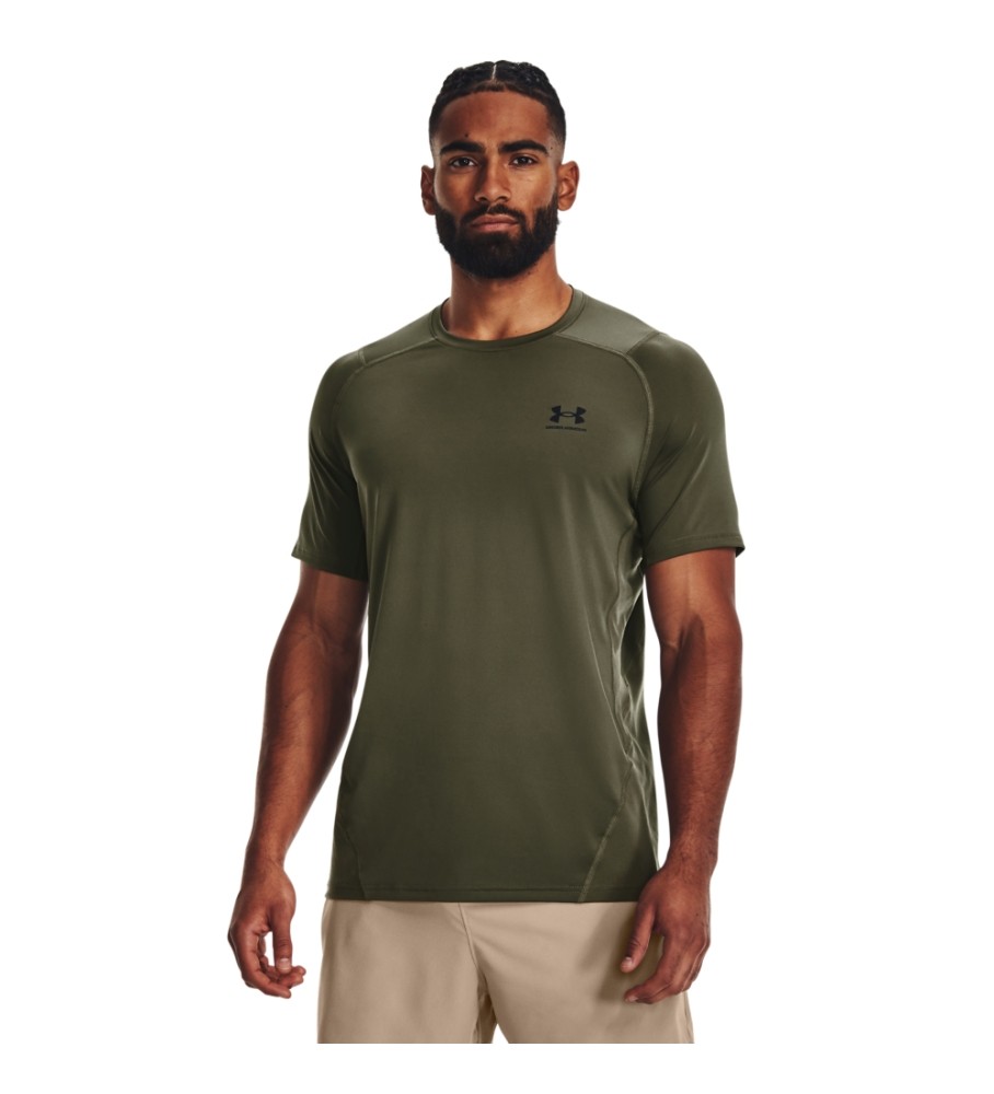 Camiseta Under Armour HeatGear Fitted de manga curta, verde