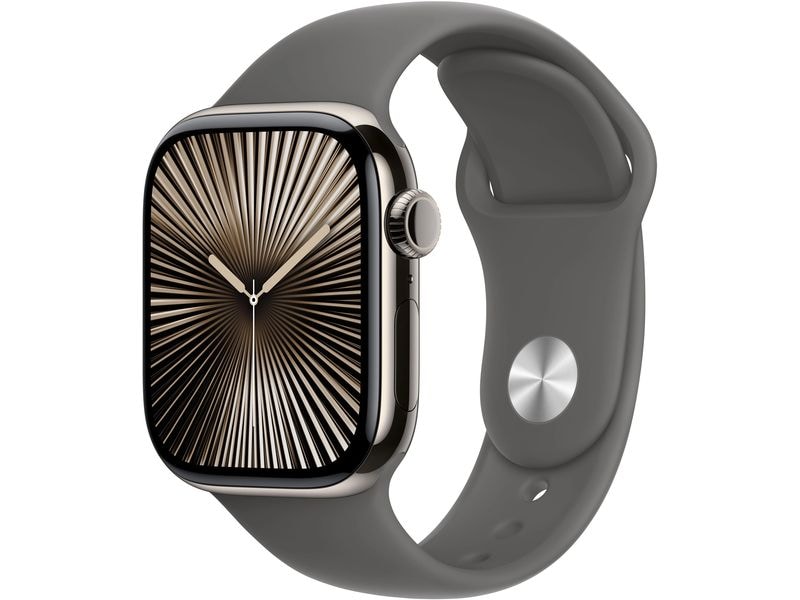 Apple Watch Series 10 42 mm LTE Titanium Stone Grey Sport M Eine glatte Zehn