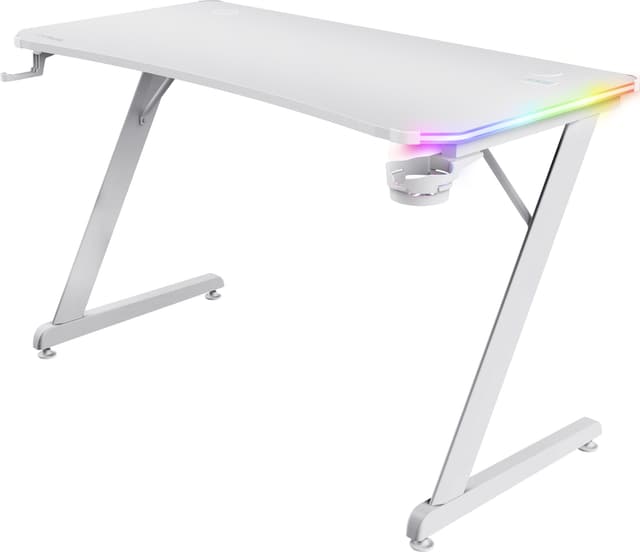 Trust GXT709 LUMINUS RGB gaming skrivebord (hvid)