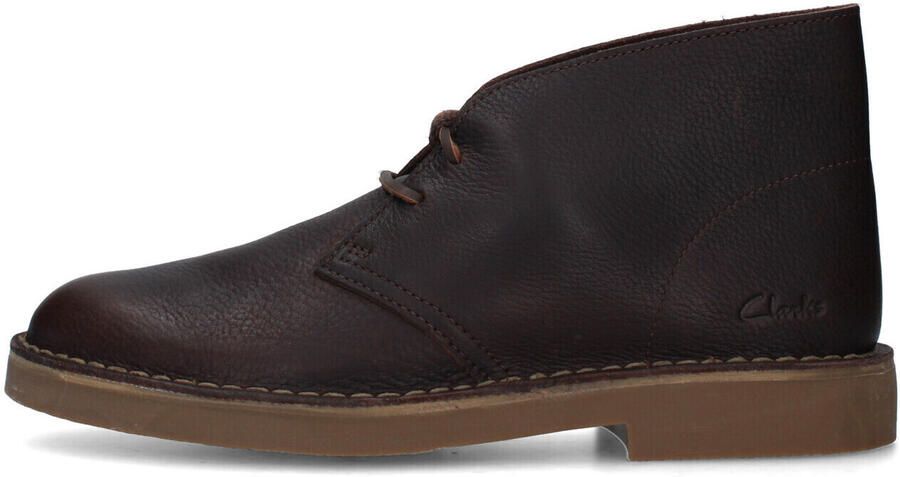 Clarks Wallabee evo suède bootschoenen met panterprint cognac