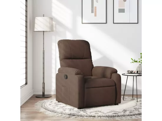 Fauteuil inclinable marron tissu microfibre