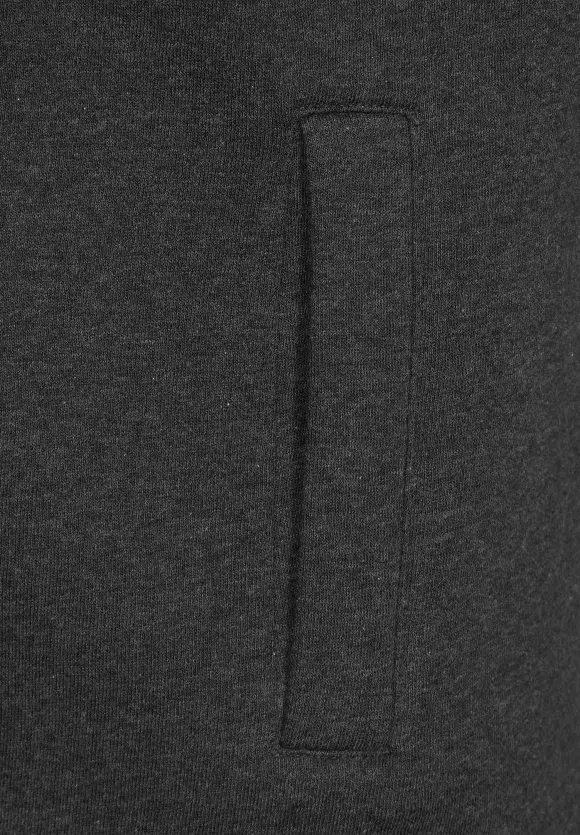 Sweatjacke im Materialmix - anthra grey melange