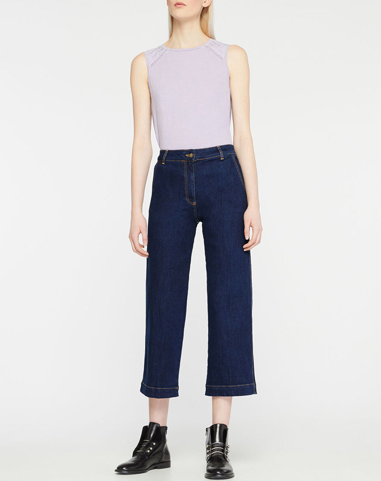Yerse Jean Large Loanne bleu brut