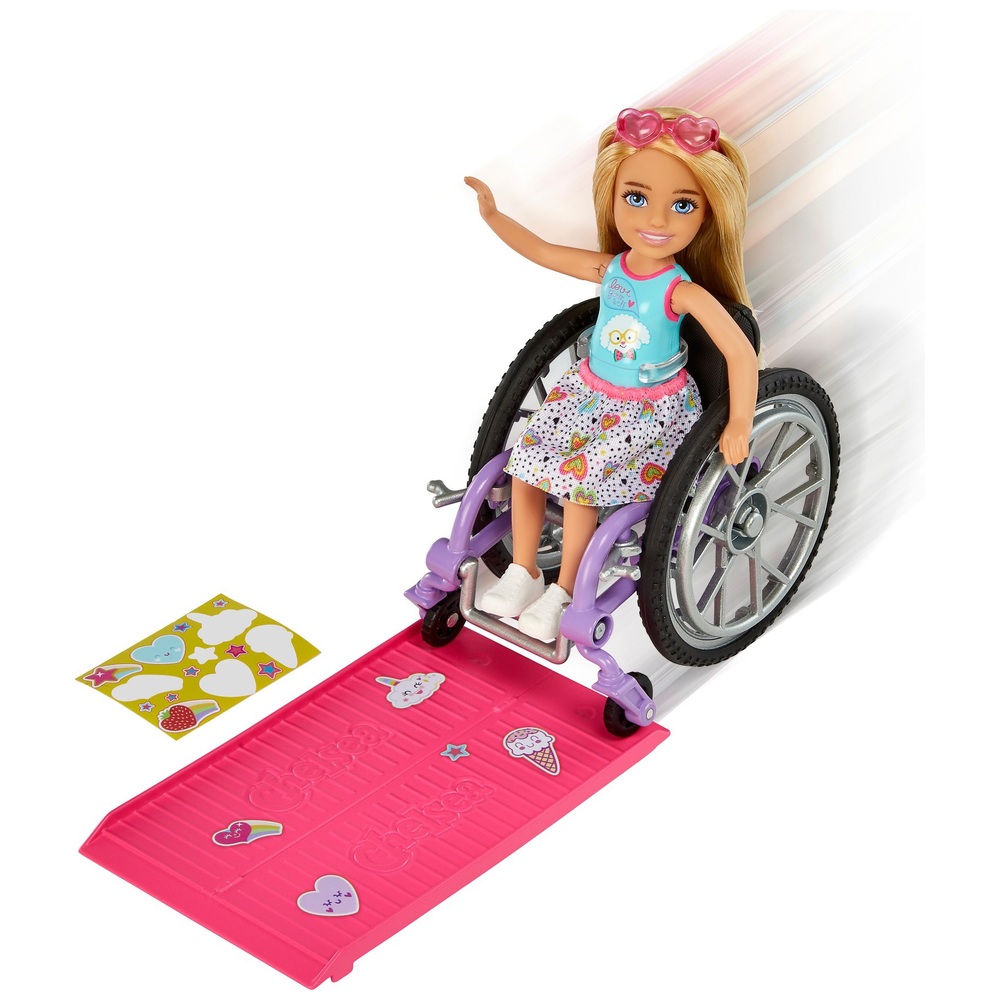 Barbie Chelsea Rollstuhlpuppe und Rampe