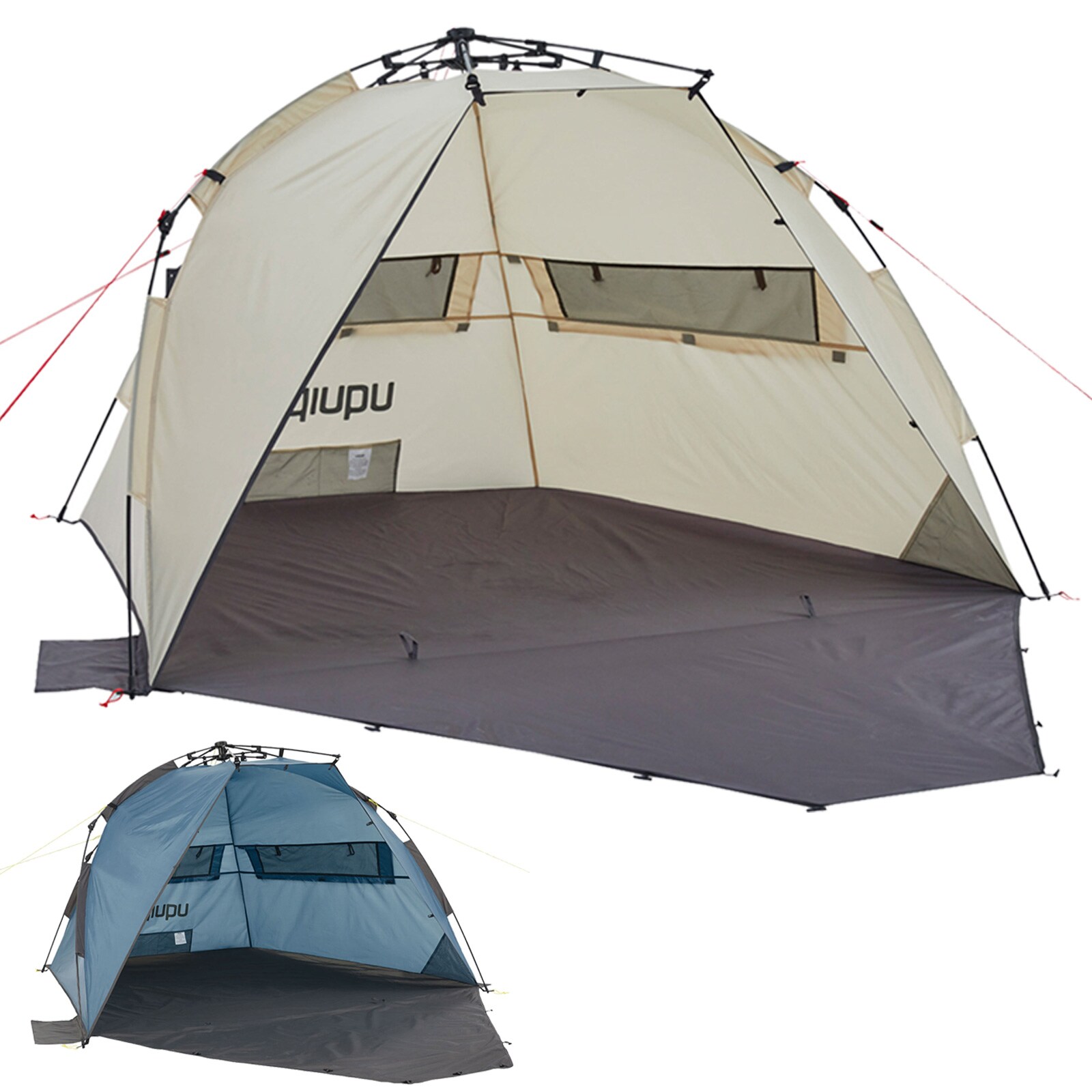 UQUIP Automatik Strandmuschel Speedy Strandzelt Reise Wind Sonnen Schutz UV50+ Farbe: petrol