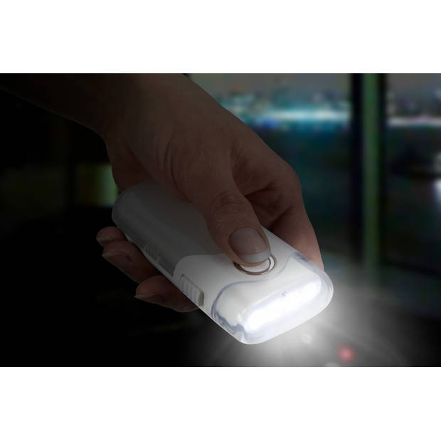 Oplaadbare LED zaklamp / automatisch LED nachtlampje Alecto Wit