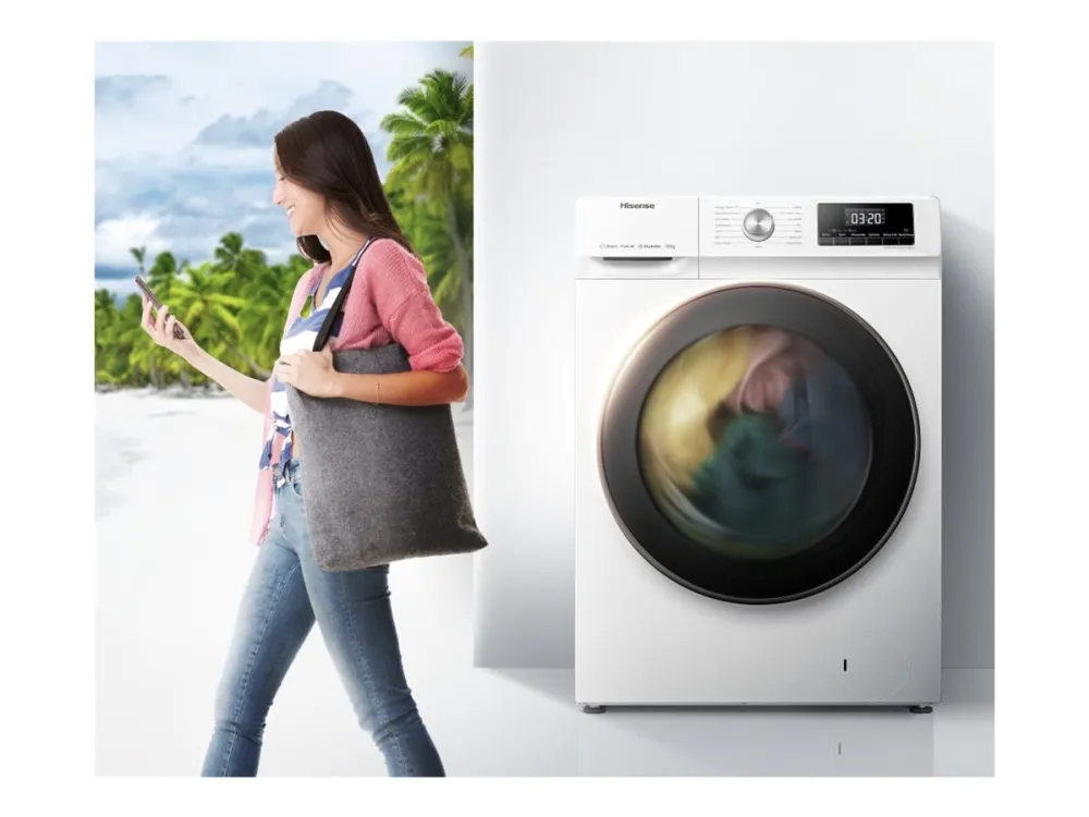 Hisense WFQA9014EVJM - Vaskemaskine - bredde: 60 cm - dybde: 61 cm - højde: 85 cm - frontbetjening - 9 kg - 1400 rpm