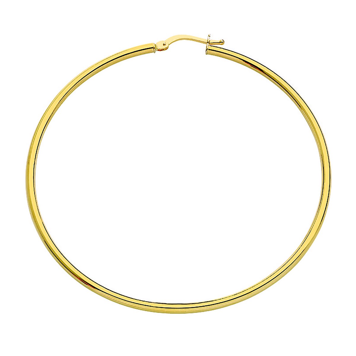 Créoles Brillaxis or jaune 9 carats 55 mm