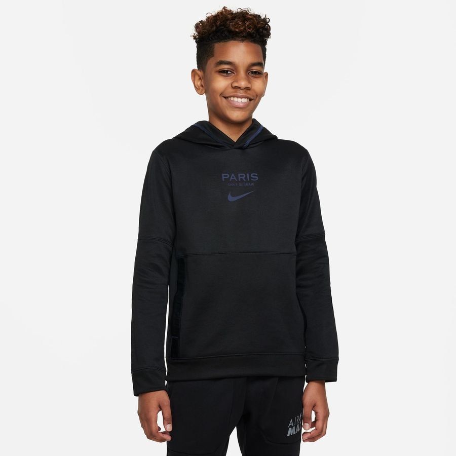 Paris Saint-Germain Sweat à Capuche Dri-FIT Travel - Noir/Bleu Marine Enfant