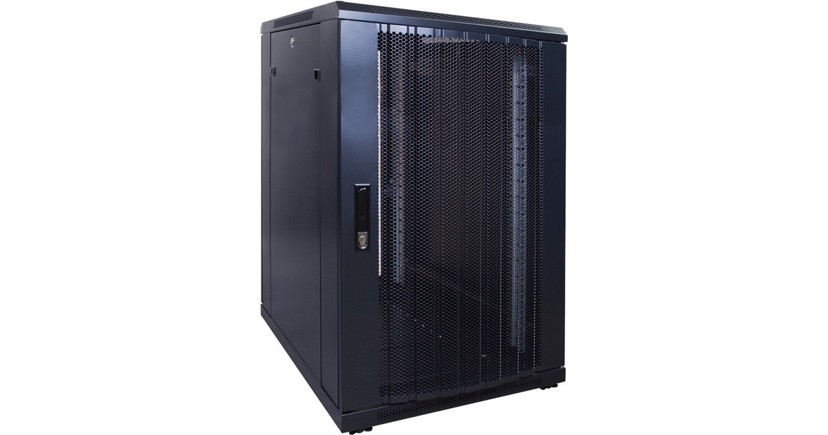DSI18U serverkast met geperforeerde deur - DS6818PP server rack  (Zwart, 600 x 800 x 1000mm)