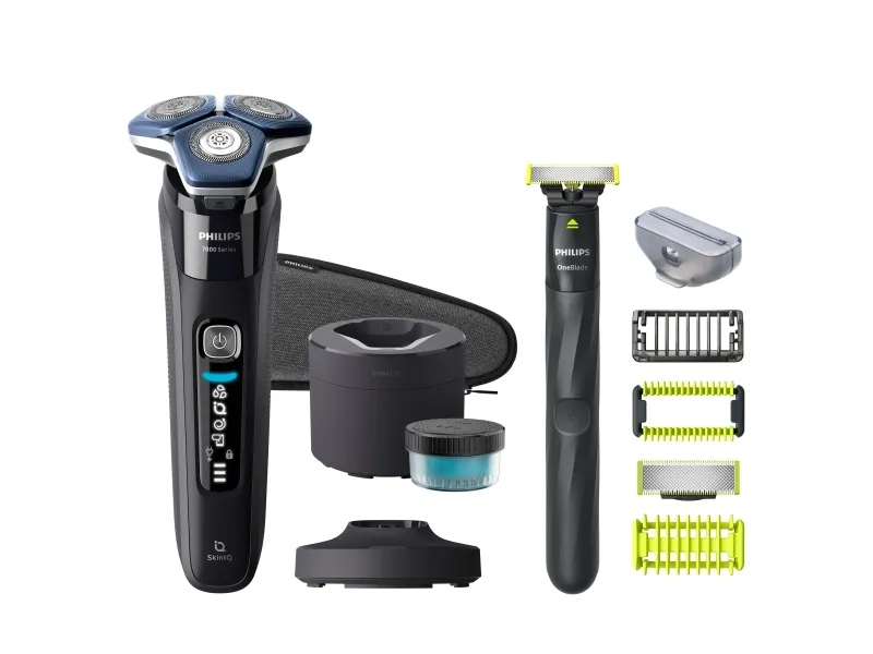 Philips 7000 Series S7886 - Shaver - trådløs - blæksort - med Phillips OneBlade