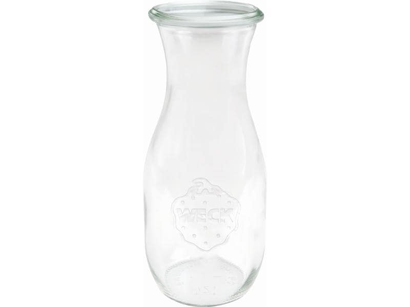 Weck Einmachflasche 1000 ml, 6 Stück Einmachflaschen Set mit Deckel