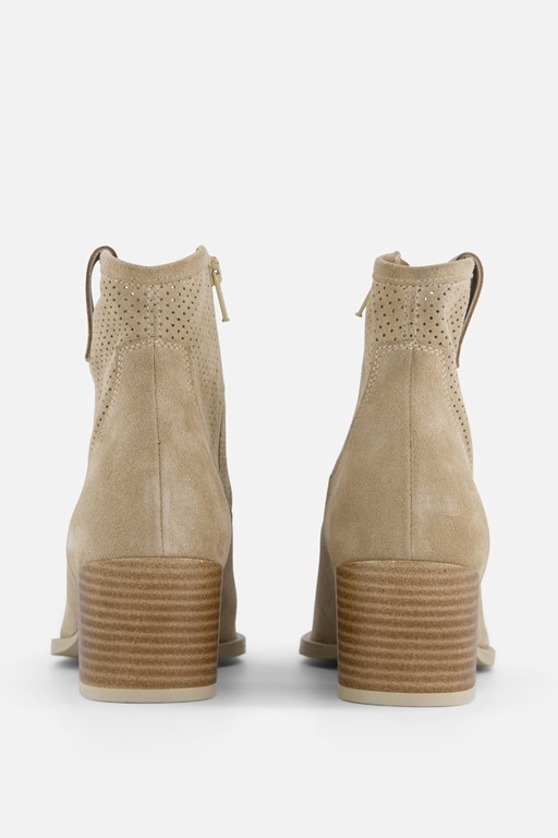 Linea Zeta Enkellaarsjes beige Suede