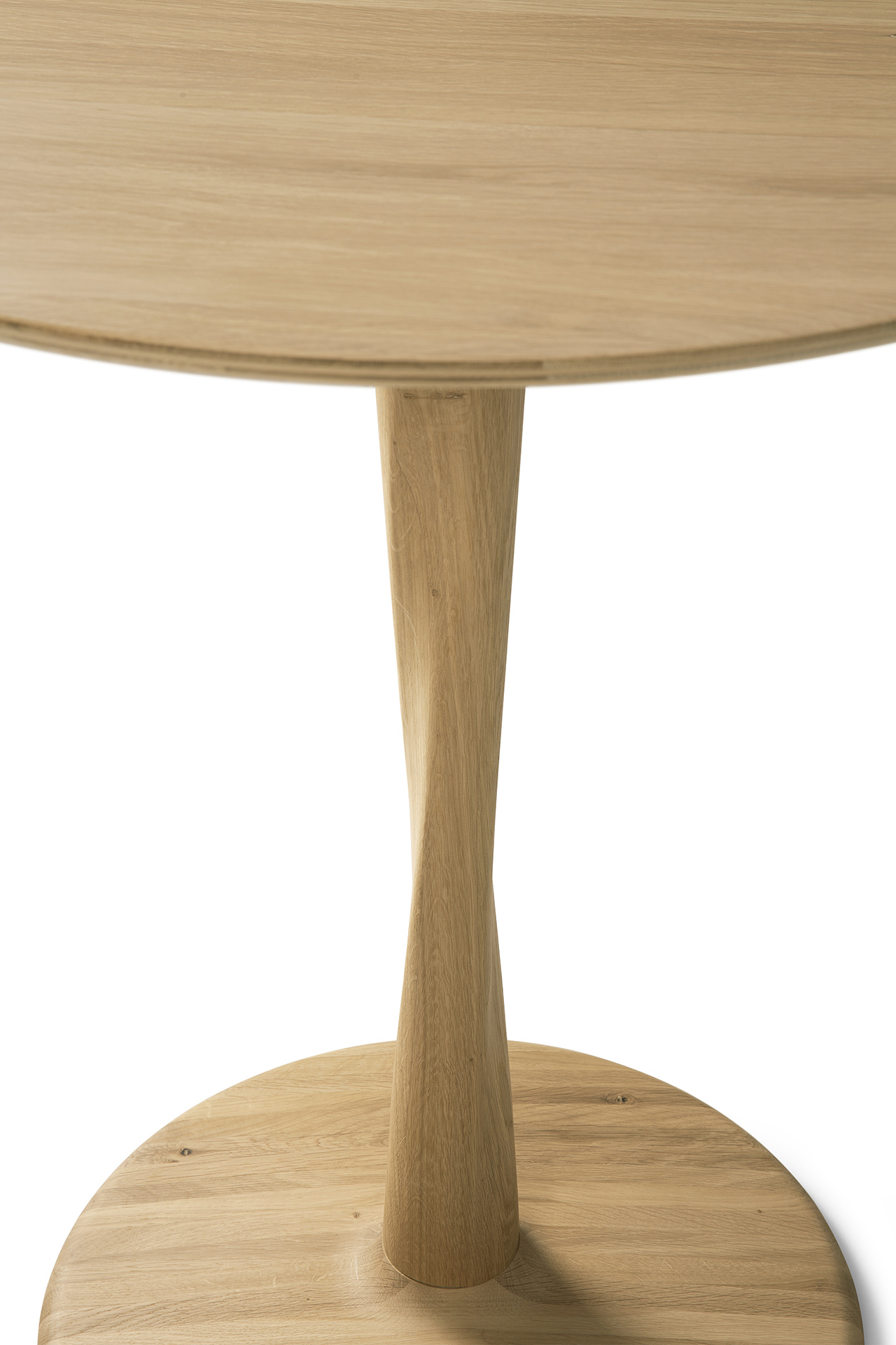 Torsion eettafel rond eiken Ø90 - hoogte: laag 69 cm