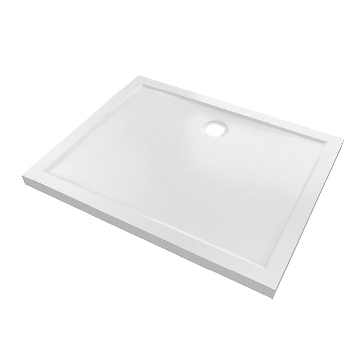 Receveur de douche extra-plat 80 x 100 cm, blanc, Galedo Pure 2
