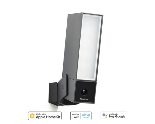 Netatmo Buitencamera met Geïntegreerde Schijnwerper, Wi-Fi, Nachtzicht, Bewegingsdetectie, Inclusief MicroSD-kaart, Geen Abonnement Vereist - Compatibel met SMART HOME van hornbach