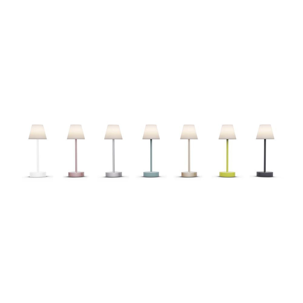 LED oplaadbare tafellamp Lola Slim 30 in roségoud 2W 160lm IP44