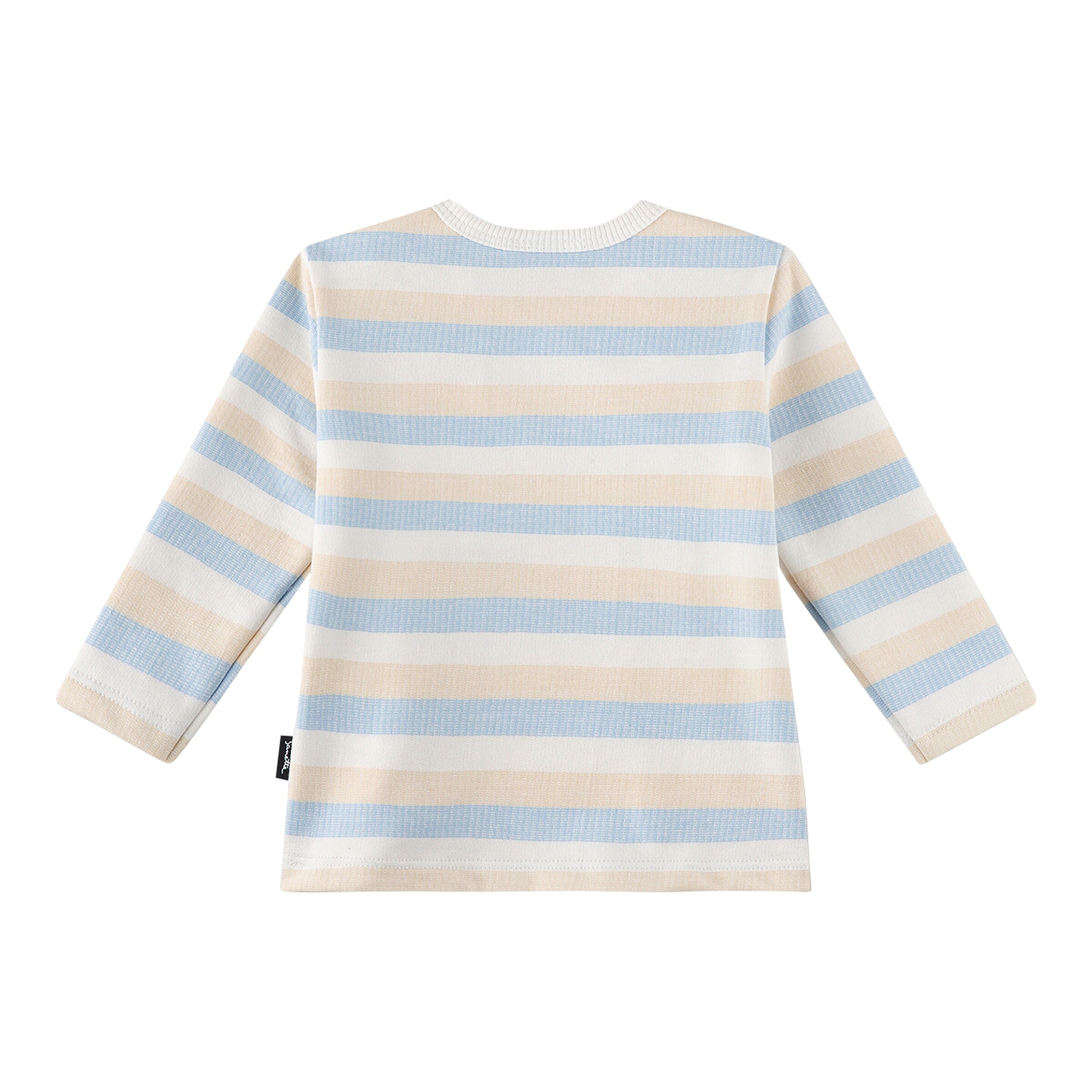 Sanetta Fiftyseven Shirt langarm Ringel Struktur natur/beige/hellblau