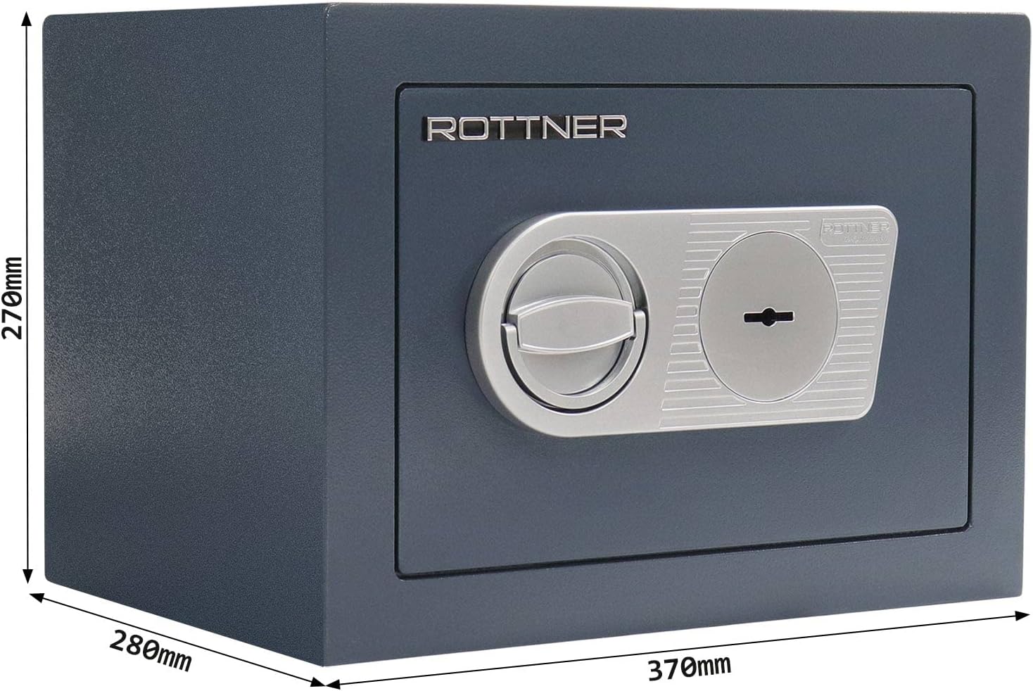 Profirst Silent 26 Wertschutzschrank EN0 Doppelbartschloss Aufbohrschutz 2 Schlüssel bedingter Feuerschutz Tresor herausnehmbarer Fachboden inkl. Befestigungsmaterial