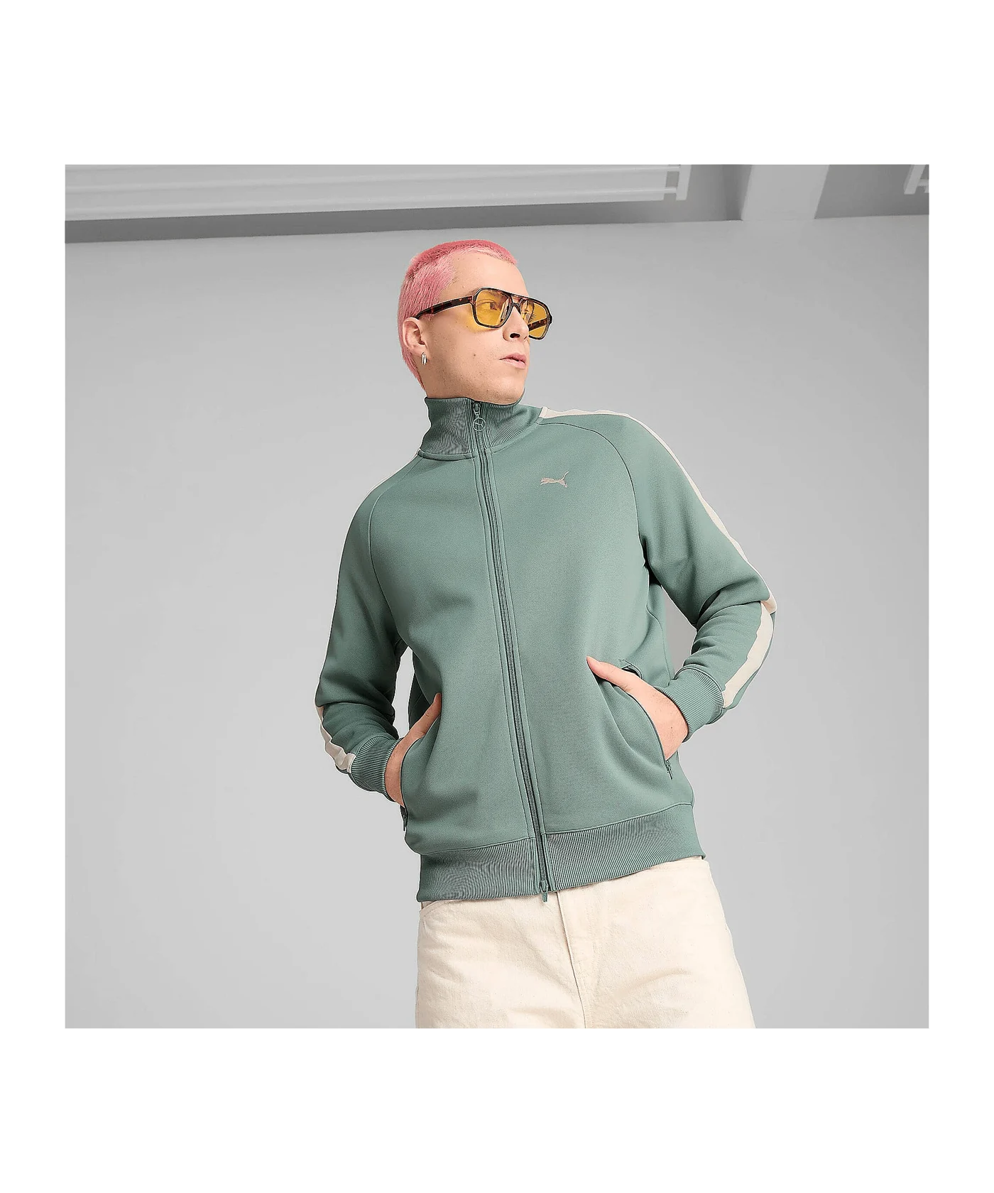 PUMA T7 ALWAYS ON Track Jacke Grün F30