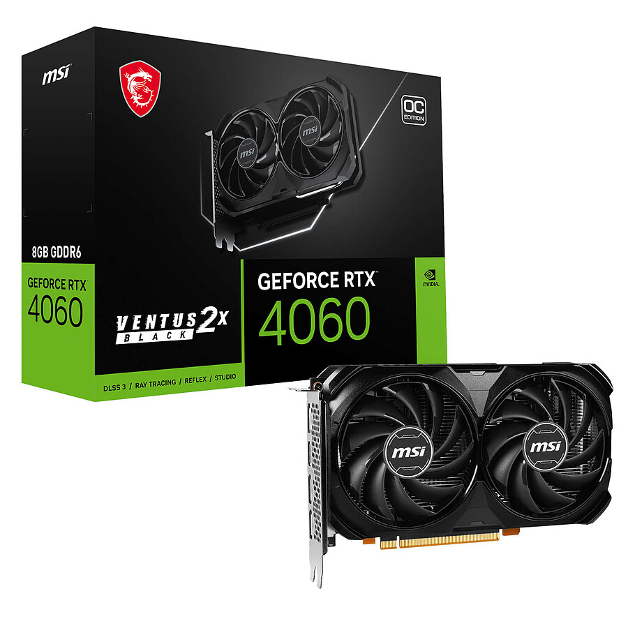 MSI GeForce RTX 4060 VENTUS 2X BLACK 8G OC