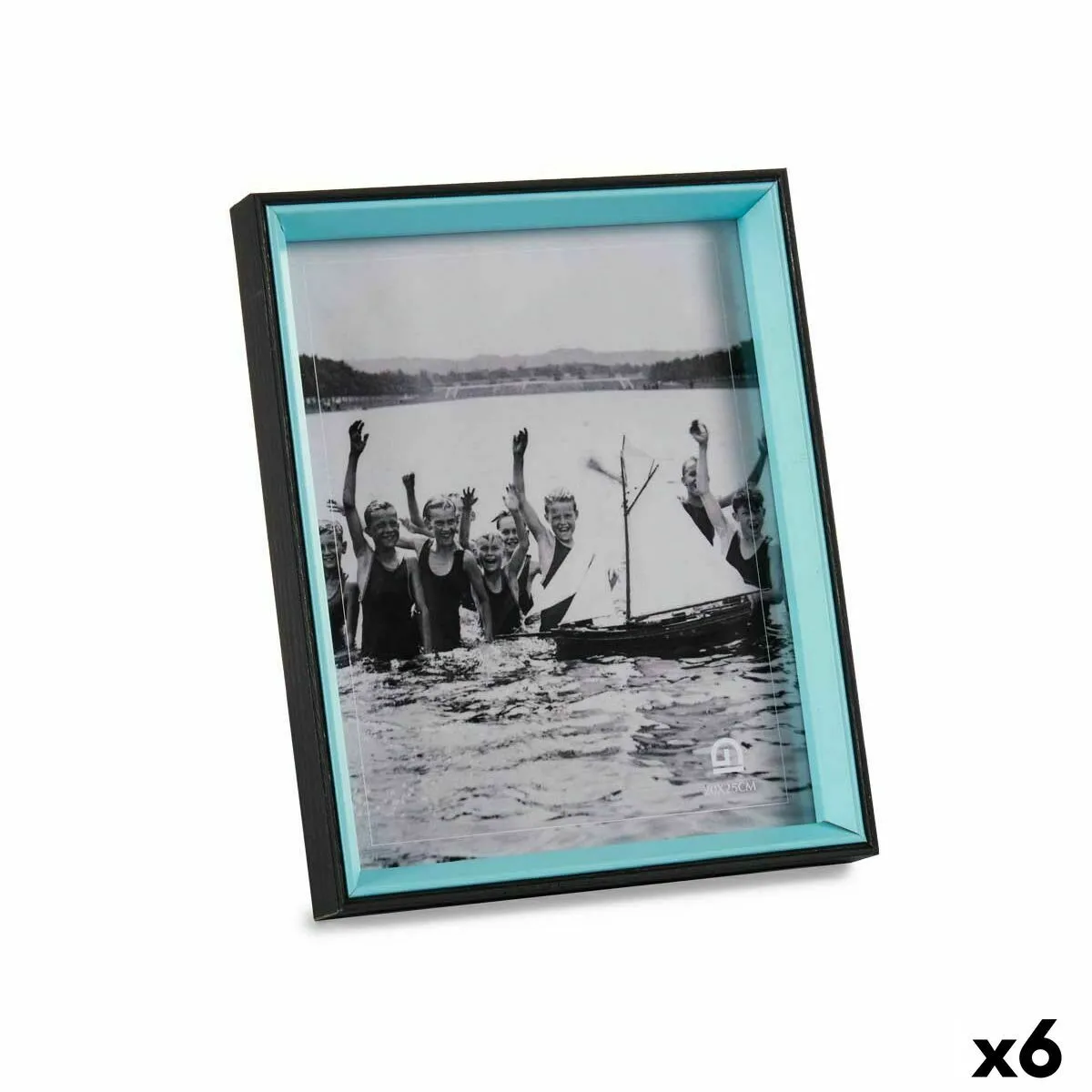 Gift Decor Cadre photo verre noir bleu 6 unités