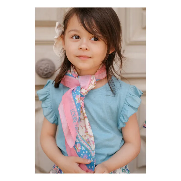 Louise Misha T-shirt Hernance Volants | Bleu