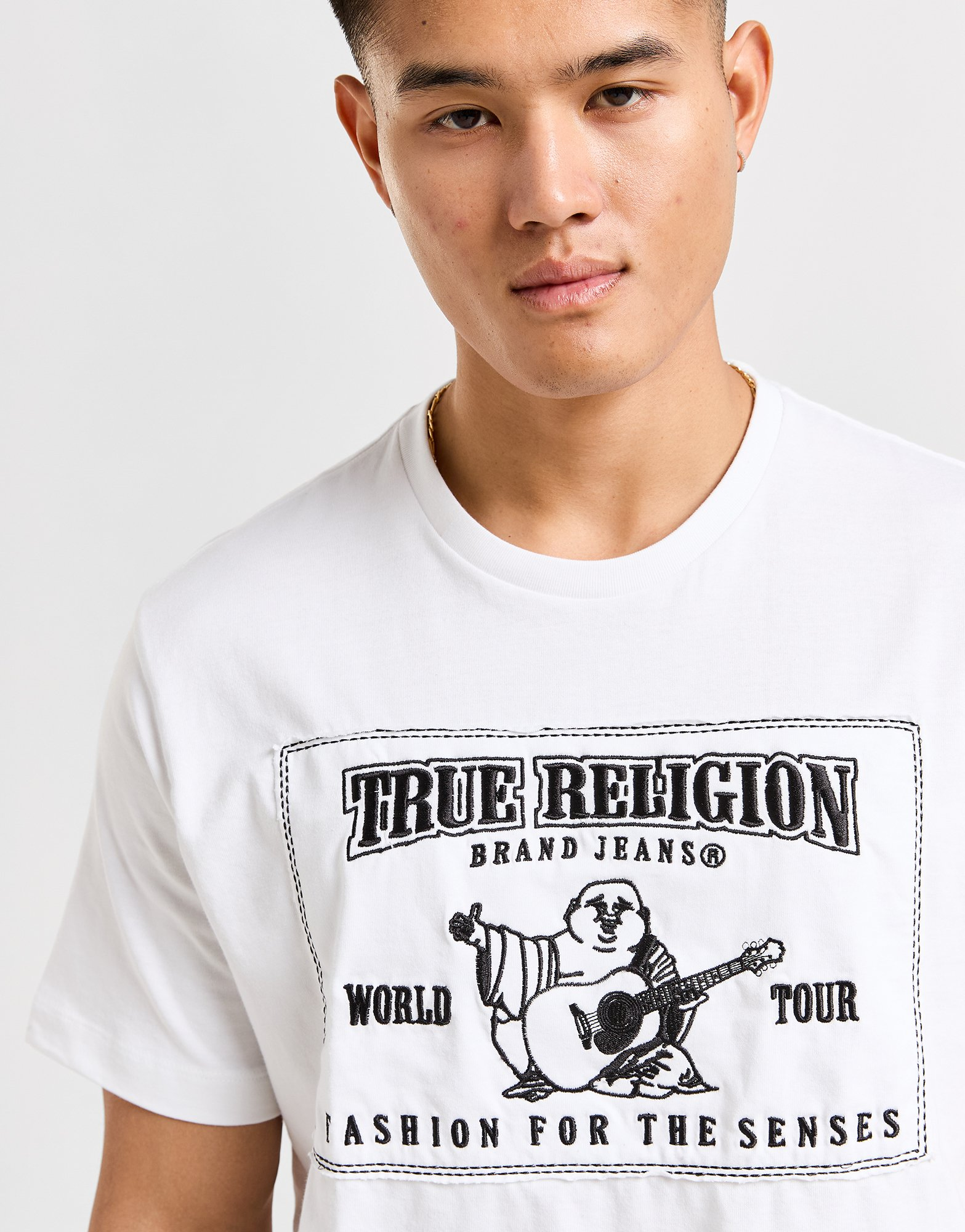 True Religion T-shirt Applique Homme