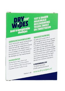 DryWipes Antitranspiratie Doekjes 8ST