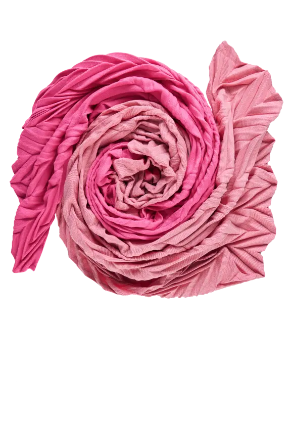 Plissée Schal - cozy pink