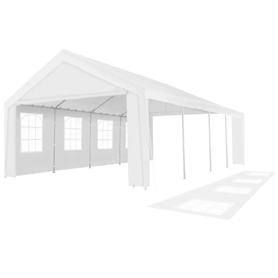 tectake Partytent Mammut 8x4m met plug-in systeem, stevig en waterafstotend
