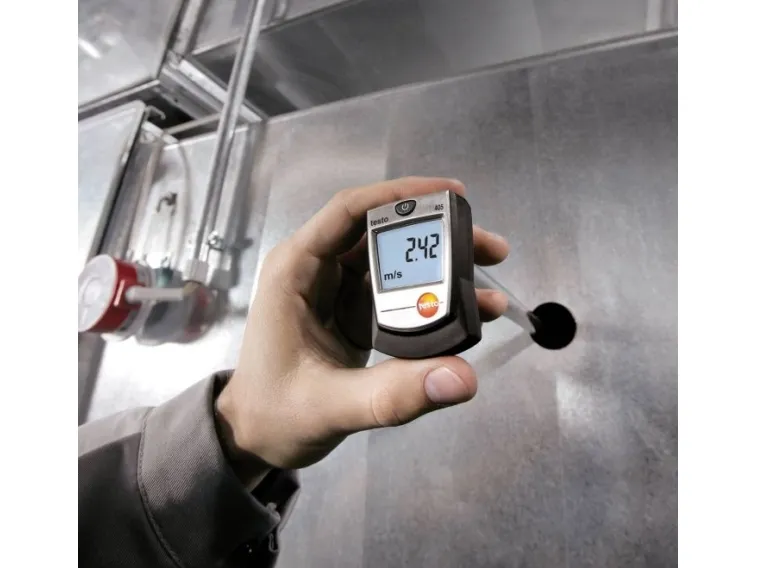 Testo 405, Lomme-/håndholdt, Hot-wire, Sort, Sølv, 0 - 10 m/s, m/s, -20 - 50 °C