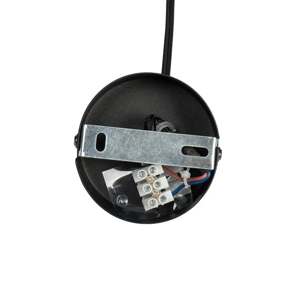 Qazqa hanglampen vidra zwart e27