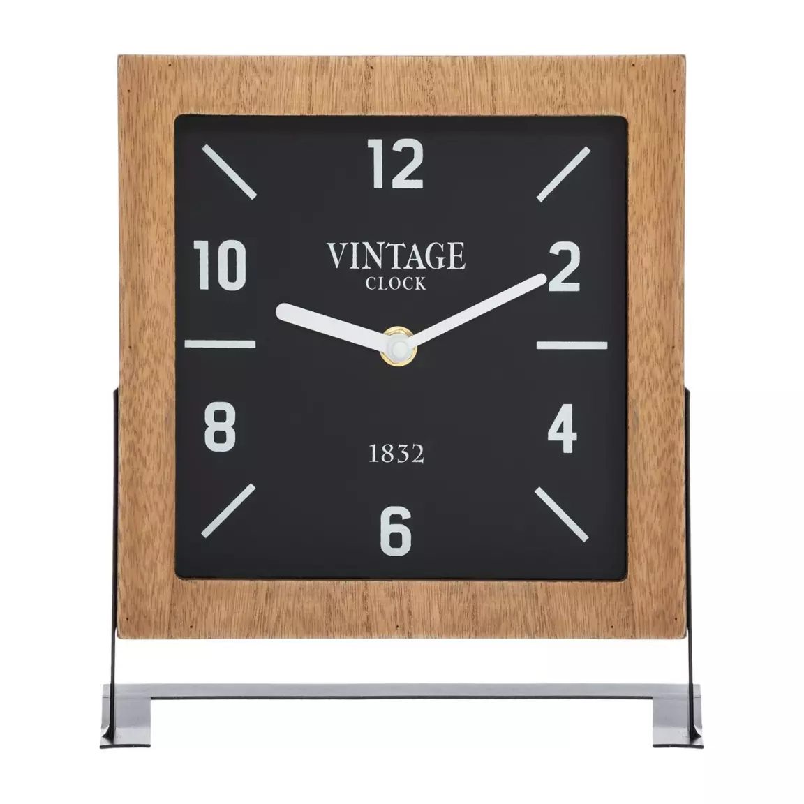 Horloge à poser en bois (H23 cm) Silence Vintage
