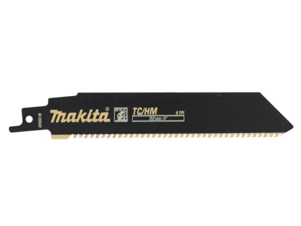 Makita B-55572-10, Saber savklinge, Støbejern, Stål, Træ, Tungsten carbide (TC), Sort, 15,2 cm, 10 stk