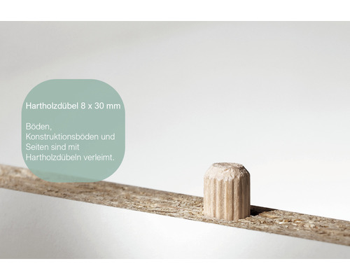 Nobilia Elements keukenblok zonder apparatuur Urban 300 cm alpinewit mat voorgemonteerde variant links 4004539053878