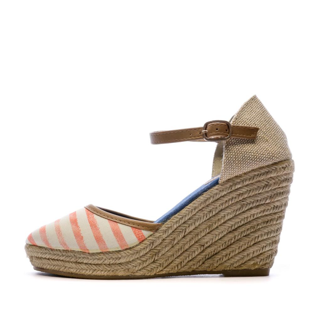 Beppi Sandales à talon Orange Rayures Femme Beppi Casual Wedge