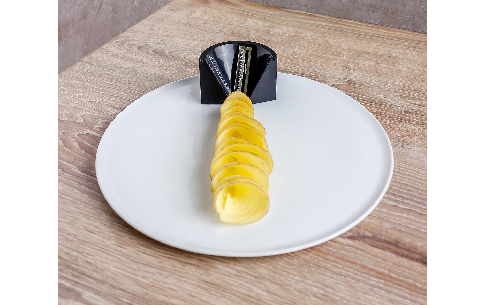 Spiralschneider EGS 80 Gnudel Schwarz/SilberDekorative Gemüse- und Obstspiralen schneiden