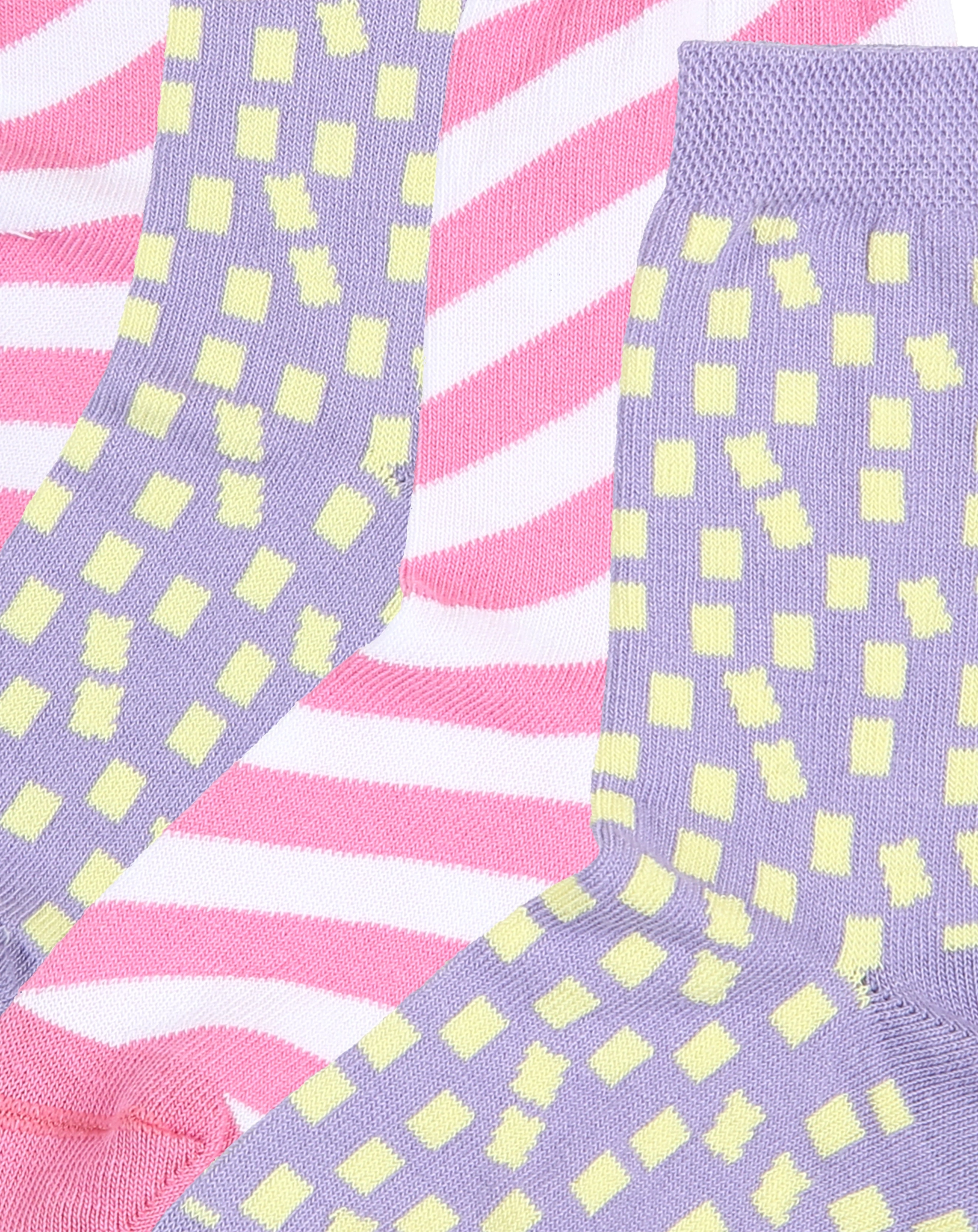 Strümpfe STREIFEN 4er Pack in pink
