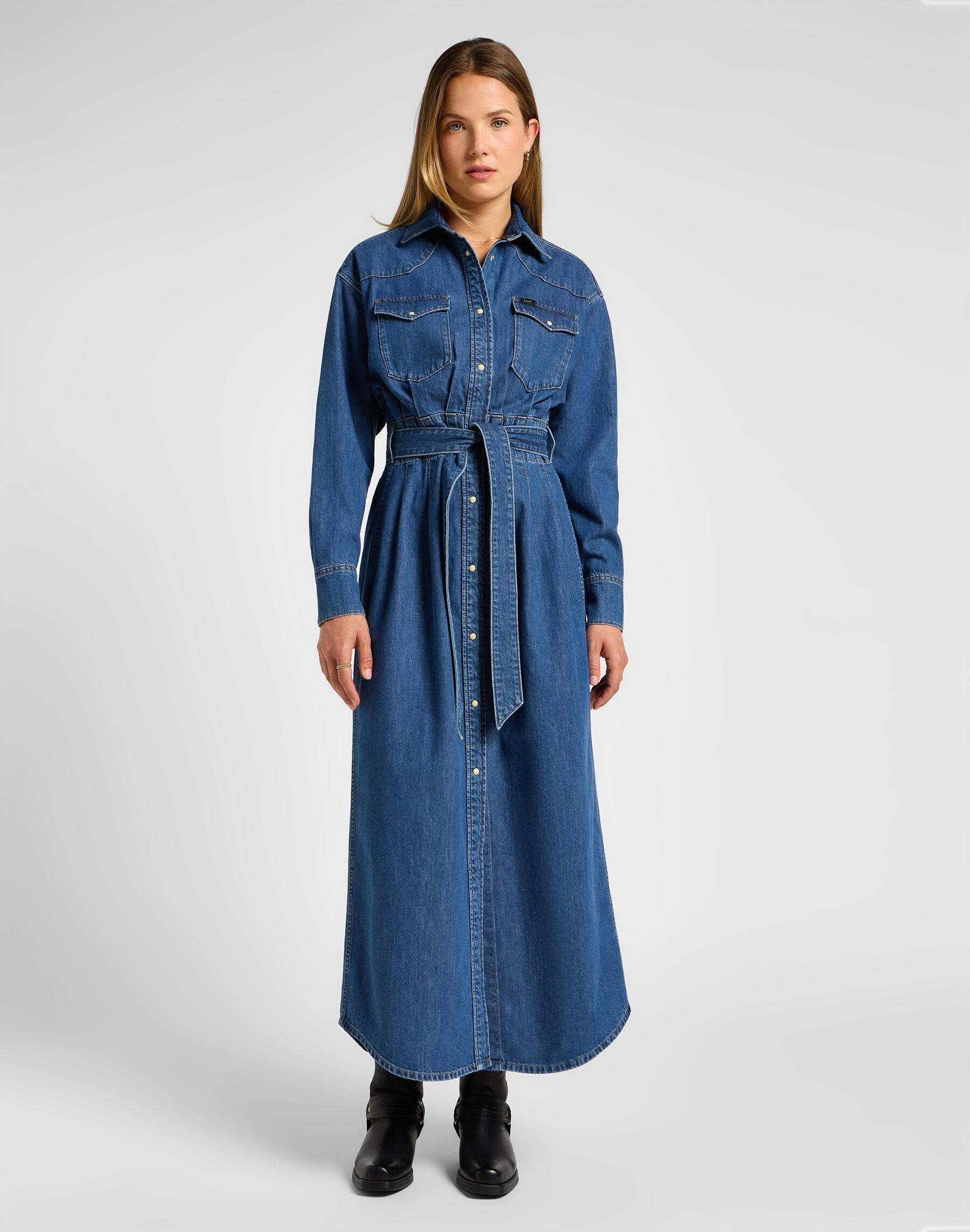 Lee® Jeanskleid »Lee Jeanskleid Belted Western Dress«